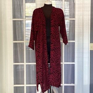 NWT LOFT Zebra Print Animal Print Cover Up Duster Kimono Beachy Summer